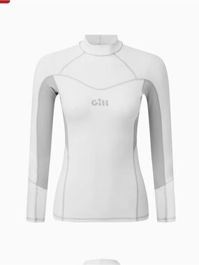 Women’s White & Gray Rash Long-Sleeve
